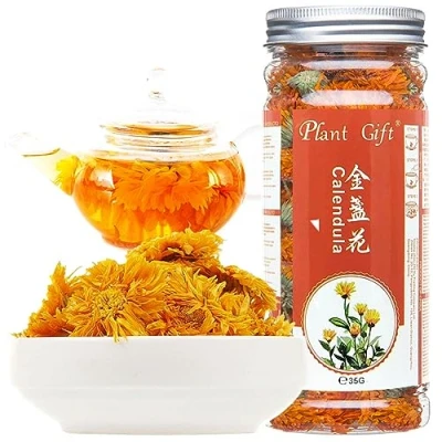 Image of Plant Gift Herbal Calendula tea, 金盏花 Chinese Flower 100% Natural Marigold health Flowers Dried Organic, Popular 35g/1.23oz
