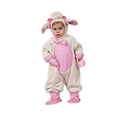 Image of Dress Up America Cute Grazing Lamb Costume, 6 12 Months (Weight 16 21 Lb, Height 24 28 Inch), Multicoloured