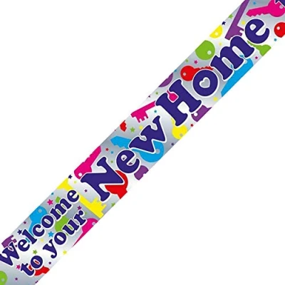 Image of 9ft Banner Welcome to Your New Home Multicolor