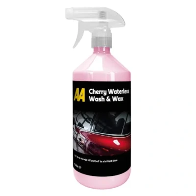 Image of AA Cherry Waterless Wash &amp; Wax 1 Litre, Quick Cleaning Without Water, Spray, Wipe Buff