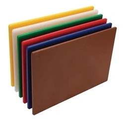 Image of Hygiplas Low Density Chopping Board Set 450x300x10mm (6 pack)
