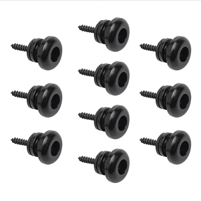 Image of Unxuey Guitar Strap Locks Set, 10Pcs Black Buttons Security Quick Release Straplocks Parts for Electric Acoustic Bass Ukulele