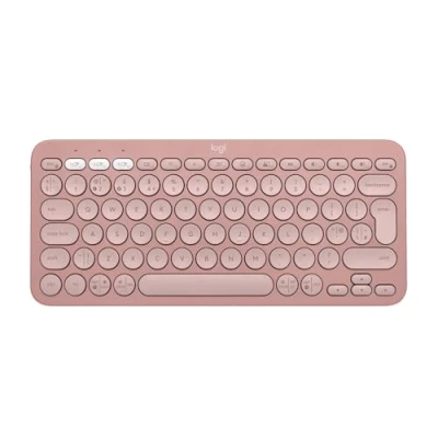 Image of Logitech Pebble Keys 2 K380s, Multi Device Bluetooth Wireless Keyboard with Customisable Shortcuts,Slim and Portable, Easy Switch for Windows/macOS/iPadOS/Android/Chrome OS, QWERTY UK Layout, Rose