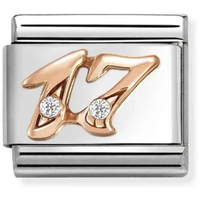 Image of Nomination Rose Gold Crystal 17 Charm