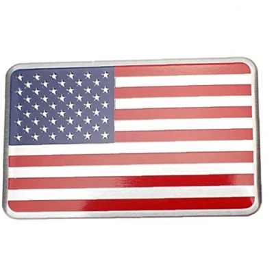 Image of USA Flag Car Emblem Badge, American Auto Decal Bumper Sticker for Vehicle Motorcycle Truck