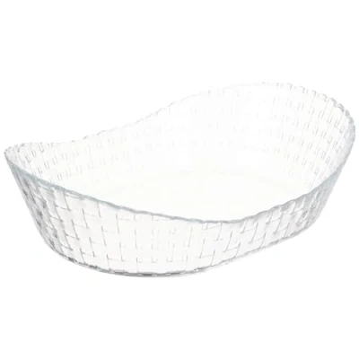 Image of Pasabahce Habitat 1 Glass Boat Shape Oval Bowl BOL Schale Cappa Taco 260MM 10.25&quot; 10585