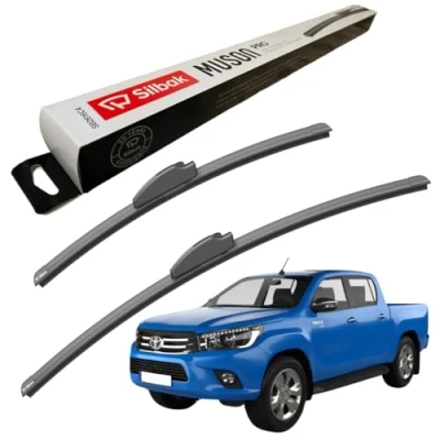 Image of Silbak Windscreen Wipers, fits for TOYOTA HILUX (06/2015 ONWARDS) Wiper Blades, 550mm/400mm, Muson