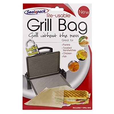 Image of SEALAPACK SAP025 Flavour Lock Grill Bags, Plastic,Silver