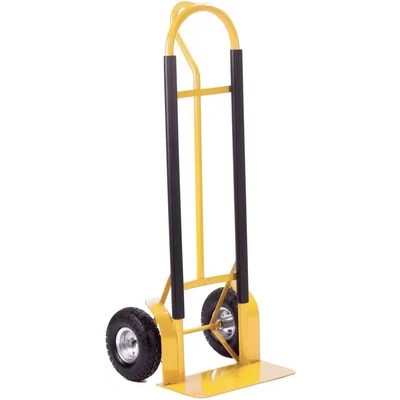 Image of White Goods P Handle Sack Truck; Pneumatic Wheels; Steel; Yellow/Black