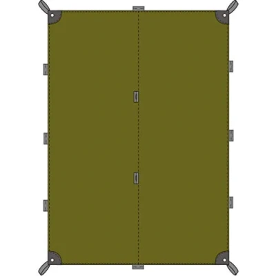 Image of Tatonka Tarp 4 (285 x 400 cm) Lightweight, Tear Resistant, Waterproof With Taped Seams, Eyelets, Flap Loops and Reinforced Corner Points Protects Against Sun, Wind Rain Olive Green