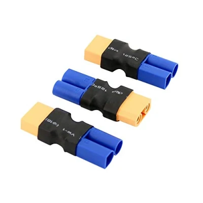 Image of BDHI 3pcs No Wires Connector: Male EC5 to XT90 / XT 90 Female Heavy Duty Adapter(BDHI 01)