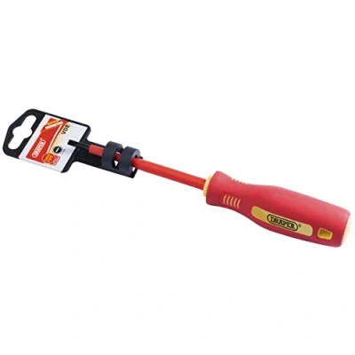 Image of Draper Fully Insulated Plain Slot Screwdriver, 2.5 x 75mm