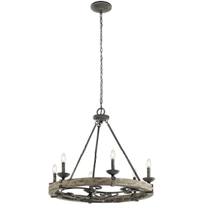 Image of Taulbee 6 Light Chandelier Zinc Finish, E14