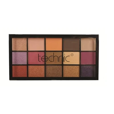 Image of Technic Eyeshadow Palette 15 Pressed Pigment Persian Violet Shimmer &amp; Matte Eyes