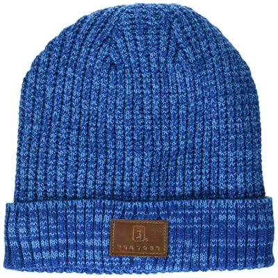 Image of PGA TOUR Men&#039;s Waffle Knit Golf Beanie Hat, Blue Grouper HTR, One Size