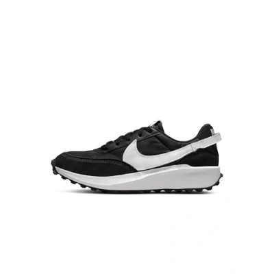 Image of NIKE Men&#039;s Waffle Debut Sneaker, Black White Orange Clear, 9.5 UK