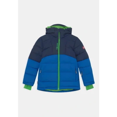 Image of Trollkids KIDS Gryllefjord Unisex Winter jacket for kids, Size: 5 6y, Navy/medium blue/bright green