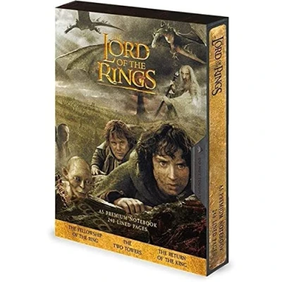 Image of Lord of The Rings Notebook (Retro VHS Design) A5 Writing Book and Journal in Presentation Gift Box, 240 Pages Official Merchandise