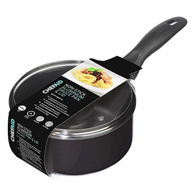 Image of Chef Aid 10E11209 Sauce pan, Stainless Steel, Black