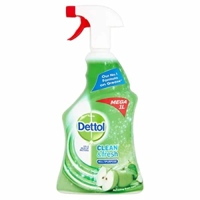 Image of Dettol Power &amp; Fresh Multi Purpose Cleaner Spray 1L Refreshing Green Apple Scent