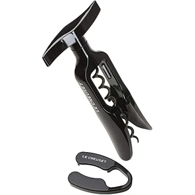 Image of Le Creuset Classic Table Model Corkscrew with Foil Cutter Gift Set, GS 100 , Plastic, Black Onyx, 49800001400000
