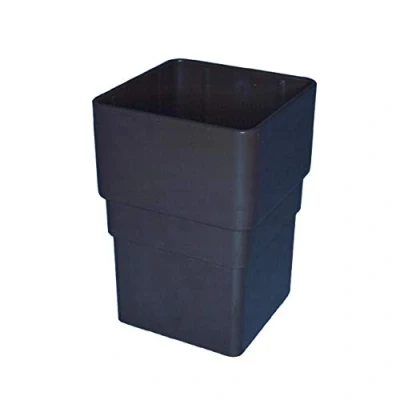 Image of Anthracite Grey Square 65mm Downpipe Straight Connector, Freeflow Water Systems