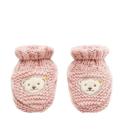 Image of Steiff Unisex Kid&#039;s Baby Shoes GOTS, Silver Pink, 0 6 Months