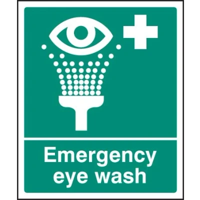 Image of First Aid &amp; Safe Condition Signs Emergency eye wash Self Adhesive Vinyl