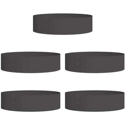 Image of vidaXL Black Plastic Planters Large Durable