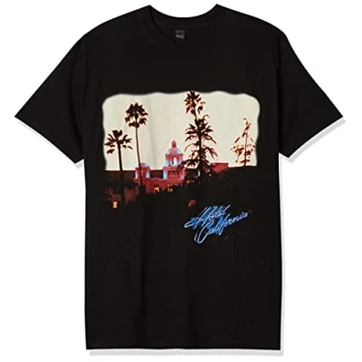 Image of FEA Men&#039;s Eagles Hotel California Short Sleeve T Shirt, Black, Medium