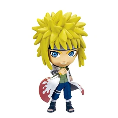 Image of Chibi Masters Bandai Minato Namikaze Anime Figure 8cm Merch Toy In Action Pose Mini Figurine Window Box Collectable Naruto Figures Make Great Gifts