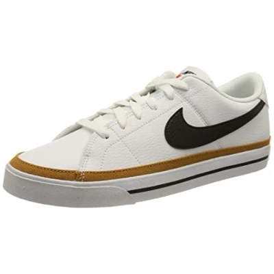 Image of Nike Men&#039;s Court Legacy Sneaker, White/Black Desert Ochre, 5.5 UK