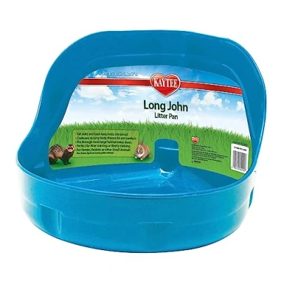 Image of Kaytee Long John High Side Litter Tray Pan, Easy Clean, Odour Resistang, for Ferrets, Rabbits (Colours May vary)