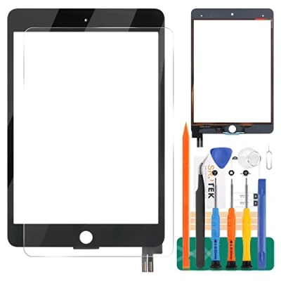 Image of For IPad Mini 5 7.9 Screen Replacement 2019 A2126 A2124 A2133 Touch Digitizer Glass Panel Matrix Repair Parts Kit (Black)