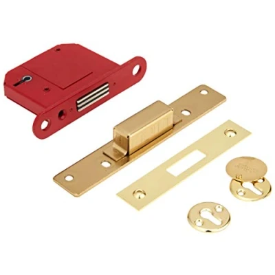 Image of ERA 361 31 BS 3 inch 76mm 5 Lever Maximum Security Mortice Deadlock with Brass Effect