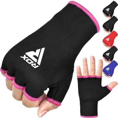 Image of RDX Boxing Hand Wraps Inner Gloves for Punching Half Finger Elasticated Bandages under Mitts Fist Protection Great MMA, Muay Thai, Kickboxing, Martial Arts Training, Combat Sports