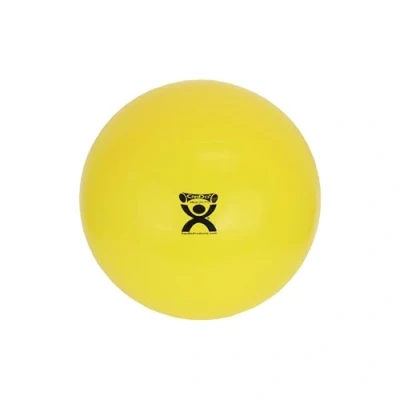 Image of CanDo Exercise Ball, non slip, inflatable, yellow, 45cm