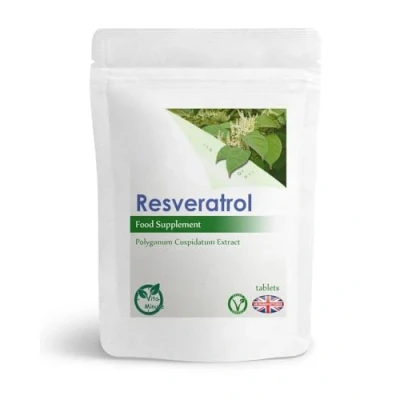 Image of Resveratrol 1000mg 100 Tablets (Vegan) Japanese Knotweed, Blood Health, Cartilage, Liver Support