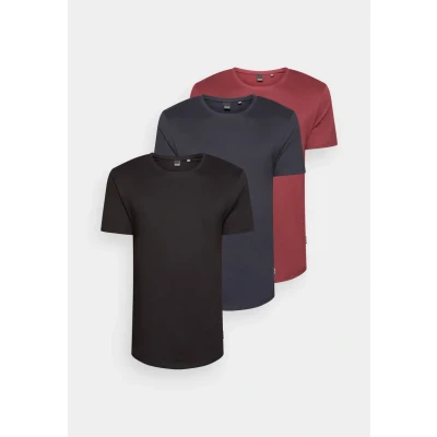 Image of Only &amp; Sons Onsmatt Longy TEE 3 PACK Basic Tshirt, Men&#039;s, Size: Small, Burgundy