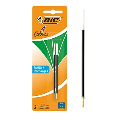 Image of BIC Ballpoint Pen 4 Colours 2 Items green