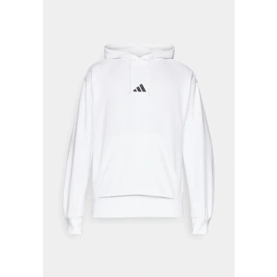 Image of adidas Men&#039;s ESSENTIALS FEELCOZY FLEECE HOODIE, white/black, XS