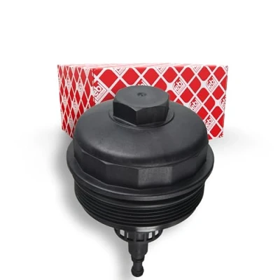 Image of 11421744000 Cover, oil filter housing FEBI BILSTEIN 171462 107mm with seal ring BMW: 5 Saloon, Z4 Roadster, 3 Coupe