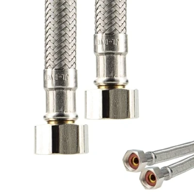Image of Tecuro Plumbing Connection Hose Extension 3/8 Inch Union Nut x Length 150 mm
