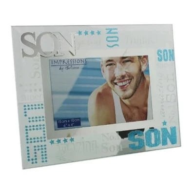 Image of Son Mirrored Words Sentiment Frame Ideal Birthday Gift