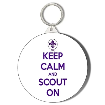 Image of Gift Insanity KEEP CALM AND SCOUT ON 45mm Keyring