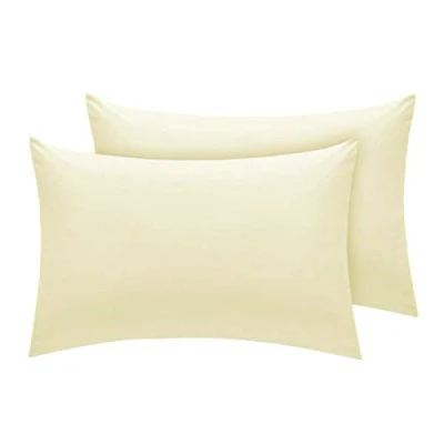 Image of Comfy Nights Egyptian Cotton 200 Thread Count Plain Dyed Pillow Pairs (Cream, House Wife Pair)