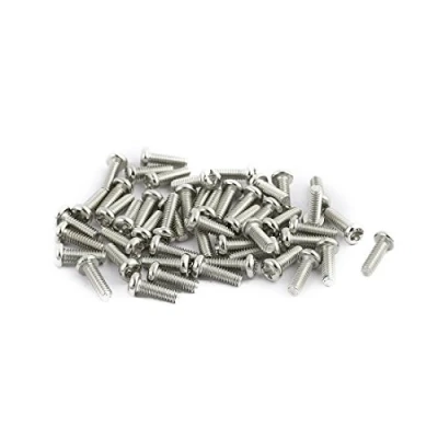 Image of Sourcingmap 50pcs M2 x 6mm Stainless Steel Pan Head Phillips Machine Screws Bolts