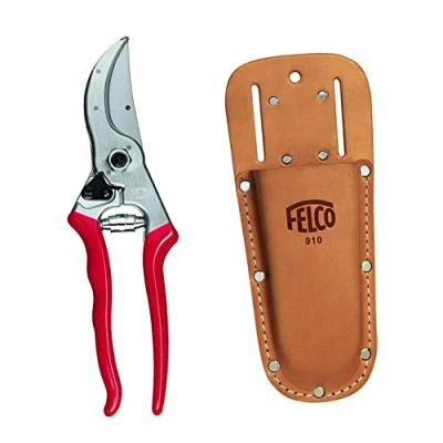 Image of Genuine Felco Model 4 secateurs and holster bundle pruners with leather pouch