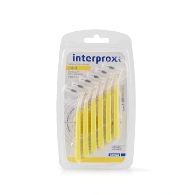 Image of Interprox Plus Yellow 1.1mm Mini Interdental Brush