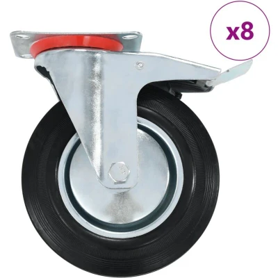 Image of vidaXL 8 pcs Swivel Casters 200 mm